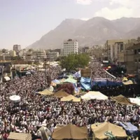  Protivladni protesti v jemenskem mestu Taiz. 
