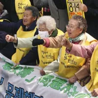 Protestnice so zahtevale javno opravičilo Japonske v zvezi s sistematičnim uporabljanjem žensk kot spolnih suženj med drugo svetovno vojno, od japonske vlade pa zahtevajo tudi odškodnino.    