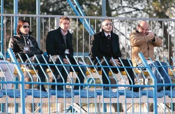 Miran Pavlin, direktor Tomaž Bele, prijatelj kluba Ante Guberac in nekdanji predsednik Georg Suban (od leve)