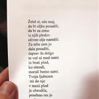 Himna, ki jo Slovensko kulturno društvo Oljka želi uglasbiti