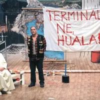 Gojmir Lešnjak Gojc in Boris Kobal v igri Poslednji termina(l)tor