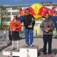 Najhitrejši na postojnskih ulicah, z leve: Uroš Taks, Jernej šemrov, Mitja Curk