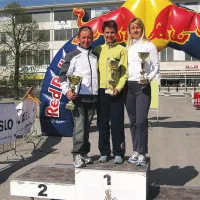 Najhitrejše v Postojni, z leve Daniela Da Forno, Katja Rakušček in Valentina Rebec z Rakeka, članica ŠD Polž s Stare Vrhnike