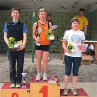 Najhitrejša dekleta na Gradišču, z leve Mihaela Tušar, Daniela Da Forno, Giulia Della Zonca