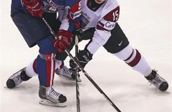 Slovenska hokejska reprezentanca je Latvijo premagala s 5:2.