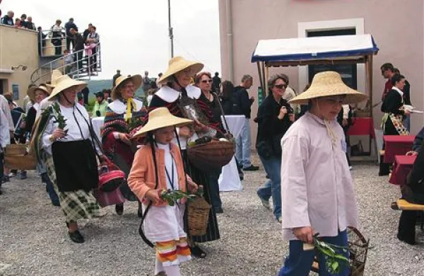 Prihod Solinarske družine v soline (fotografija je z lanske prireditve)  je prava paša za oči.