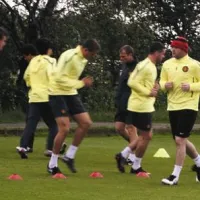 Igralci Manchester Uniteda se pripravljajo na finale nogometne lige prvakov