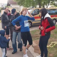 Erika Abram (258) na cilju svojega najdaljšega teka 