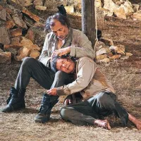 S soigralcem Ivico Vidovićem v Godotu leta 2005 na Malih Brionih 