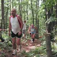 Viktor Čermelj (165) in starosta Albert Lazar prihajata v cilj
