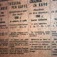 Živilska izkaznica za praženo kavo (leto 1917)