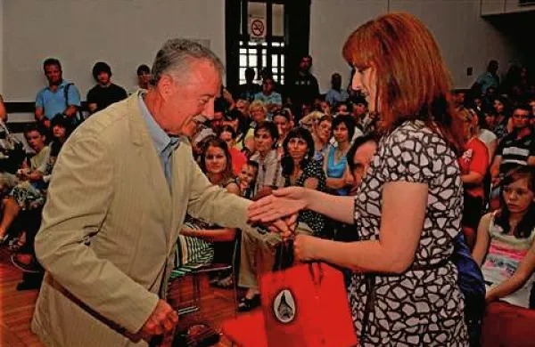 Gost hrvatinskih učencev je bil tudi dr. Anton Bebler. (Foto: Miha Crnič)