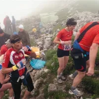 Najvišja točka maratona je bilo sedlo Čez suho pod Črno prstjo na višini 1760 metrov 