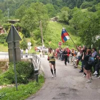 Simon Alič na najnižji točki v Hudajužni, kjer je spet vključil turbo kompresor