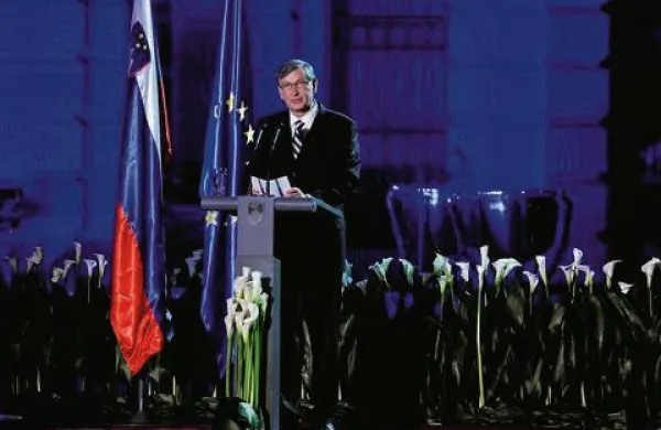 Danilo Türk na proslavi ob 20. obletnici osamosvojitve (Foto: STA)