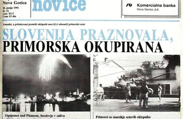 Naslovnica Primorskih novic 28. junija 1991