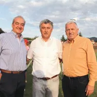 Z leve Bruno Pizzul  v družbi Pavla Pinnija in Bogdana Pikule