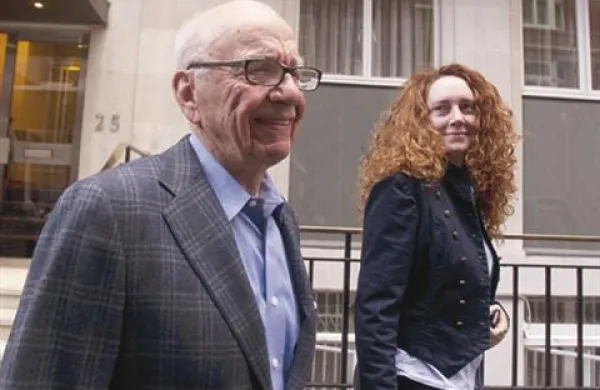 Rupert Murdoch in Rebekah Brooks.
