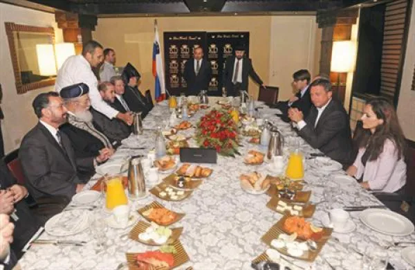 Borut Pahor je med obiskom v Jeruzalemu na zajtrk povabil vse tamkajšnje verske voditelje.