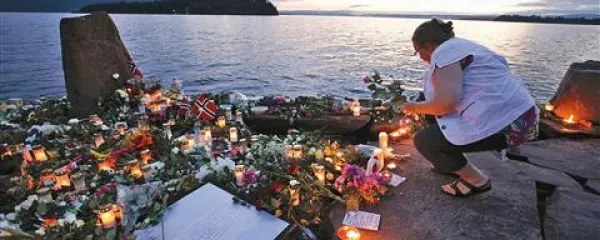 Tiho žalovanje pred otokom Utøya