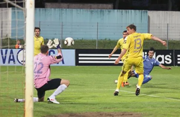 Tako so Goričani pred časom zadeli proti Domžalam; tokrat en gol za zmago ni bil dovolj