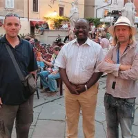 S festivalom so bili organizatorji več kot zadovoljni. Na fotografiji z leve Jernej Brvar, Peter Bossman in Matjaž Javšnik.