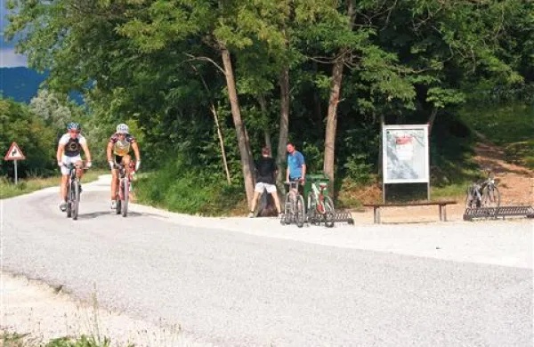 Nekateri pridejo s kolesom le do tekaških stez, drugi nadaljujejo po gozdnih cestah