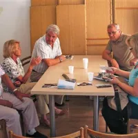 Z nami so se pogovarjali (od leve proti desni): Alojz Fiket, Vida Reisman, Gaetano Sedej, Božo Štucin in Silva Šutar Vujičić