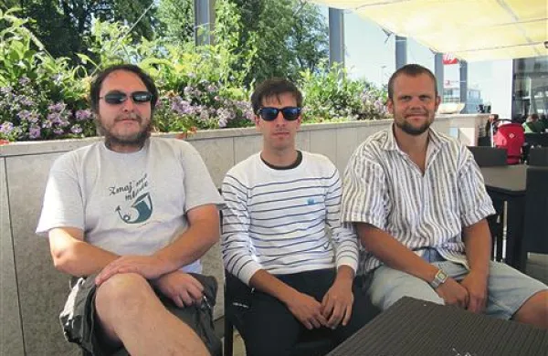 Zmajevci so pripravljeni (z leve): Samo Vesel, Andrej Blažina in Jernej Milharčič