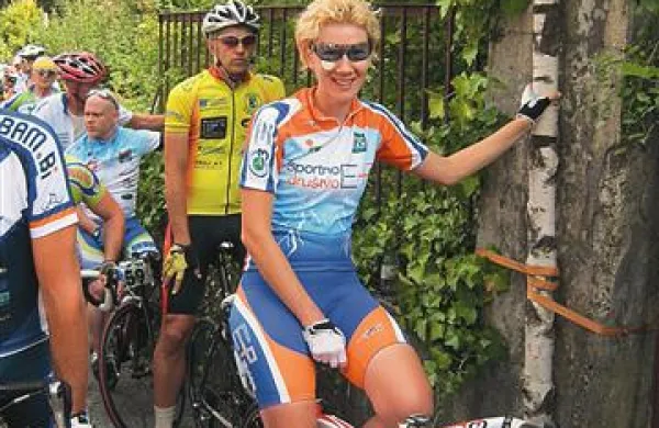 Katja Šorli Peternel tik pred startom cestnih kolesarjev