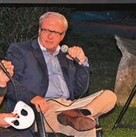 Pogovor o “drugem življenju” (od leve proti desni): Davide Toffolo, voditelj Gian Paolo Polesini in Mauro Covacich.