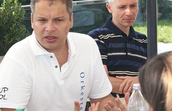 Simon Perčič, umetniški vodja, in Dušan Sodja, profesor klarineta na Konservatoriju za glasbo in balet v Ljubljani (z leve)