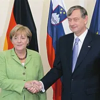 S predsednikom države Danilom Türkom je nemška kanclerka Angela Merkel govorila o reformah.