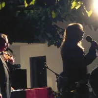 Svetlana Makarovič in violinist Ferenc  v Biljah
