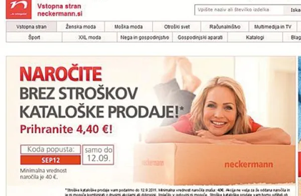 Spletna stran neckermann.si