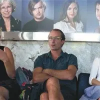 Režiserka Neda R. Bric in igralca Blaž Valič, ki bo upodobil “srednjega” Gregorčiča,  ter Vesna Vončina, ki bo Dragojila Milekova