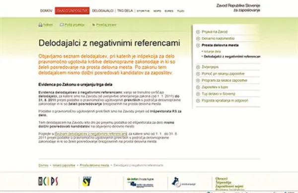 Zavod za zaposlovanje bo seznama osveževal vsakega 15. mesecu.