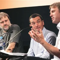 Slavoj Žižek, Stojan Pelko in Gregor Golobič, Kinodvor, Ljubljana, 14. julija 2011