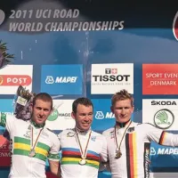 Najboljši na svetu - srebrni Matt Goss, zlati Mark Cavendish in bronasti Andre Greipel