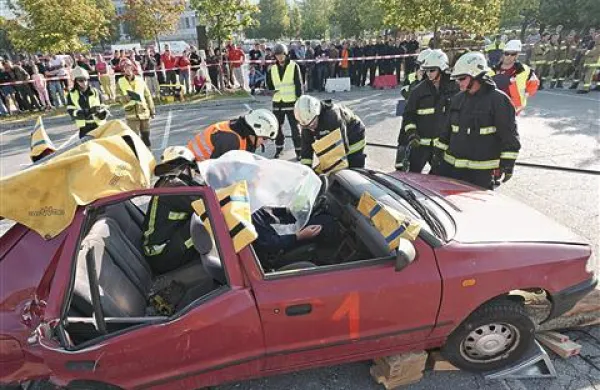 Novogoriškim gasilcem je šlo reševanje najhitreje in najbolje od rok
