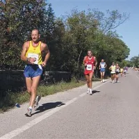Fabio Ruzzier je polmaraton (čas 1:50:46) izkoristil za trening hitre hoje, po končani tekmi pa je prehodil še precej kilometrov