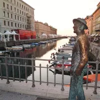 James Joyce na mostu čez Kanal 