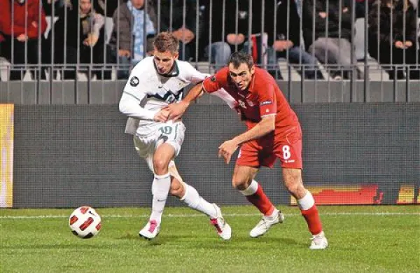 Valter Birsa na koprski Bonifiki v prijateljski tekmi z Gruzijo
