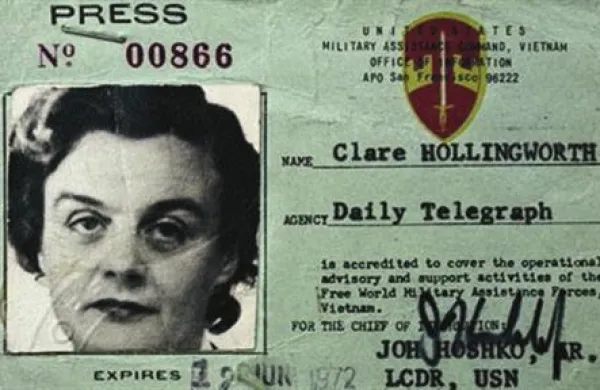 Britanka Clare Hollingworth je prva poročala o začetku druge svetovne vojne. Danes v Hongkongu proslavlja stoti rojstni dan.