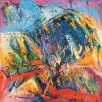 Mira Ličen Krmpotič: Oljka, 2011, akvarel, 25 x 31 cm