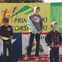 Najhitrejši mlajši dečki, z leve: Manuel Mislej, Patrik Čufer, Matej Miklavčič