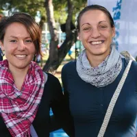 Posebni gostji  krosa sta bili gorski tekačici Mateja Kosovelj (levo) in Lucija Krkoč