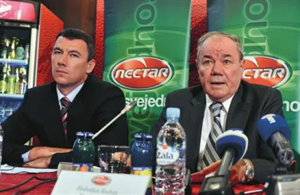 Izvršni direktor družbe Nectar Bojan Radun (levo), predsednik in lastnik Nectarja Slobodan Radun