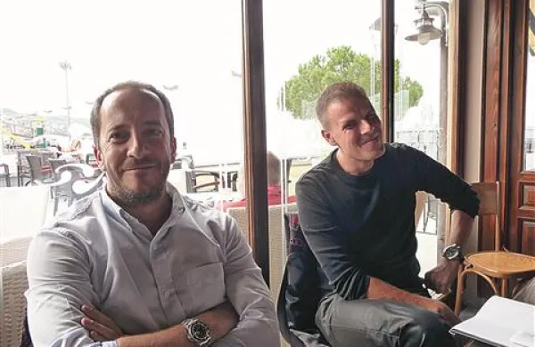 Španski inženir in arhitekt Alberto Domingo (levo)  in Marko Apollonio iz projektantskega podjetja AA Kultura