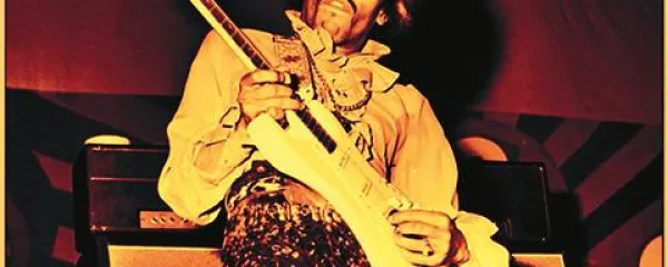 Jimi Hendrix; plakat, ki je vabil na njegov koncert v gledališču Il Brancaccio v Rimu, 24. maja 1968 